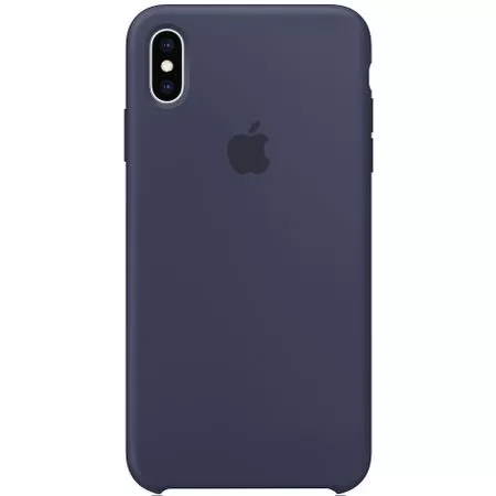 Capac protectie spate Apple Silicone Case pentru iPhone XS Max  Midnight Blue