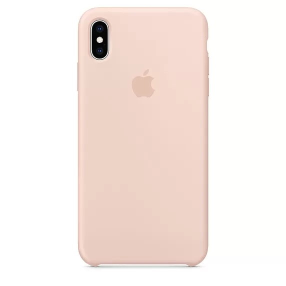 Capac protectie spate Apple Silicone Case pentru iPhone XS Max Pink Sand