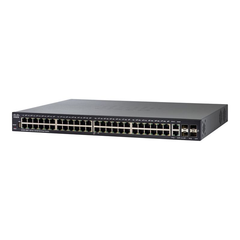 Switch Cisco SF250-48HP-K9 cu PoE 48x100Mbps-RJ45 + 2xSFP
