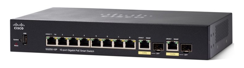 Switch Cisco SG250-10P-K9 cu PoE 10x1000Mbps-RJ45