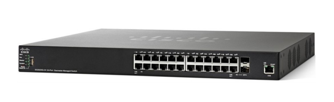 Switch Cisco SG350X-24-K9 fara PoE stackabil 24x1000Mbps-RJ45 + 2xSFP+