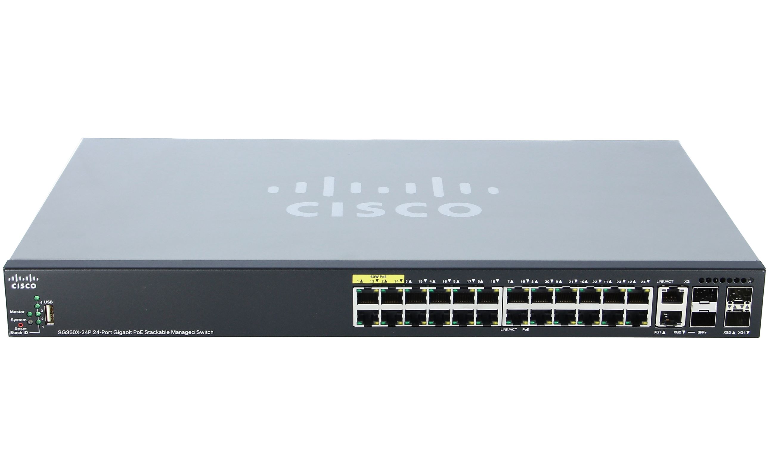 Switch Cisco SG350X-24MP-K9 cu PoE stackabil 24x1000Mbps-RJ45 + 2xSFP+