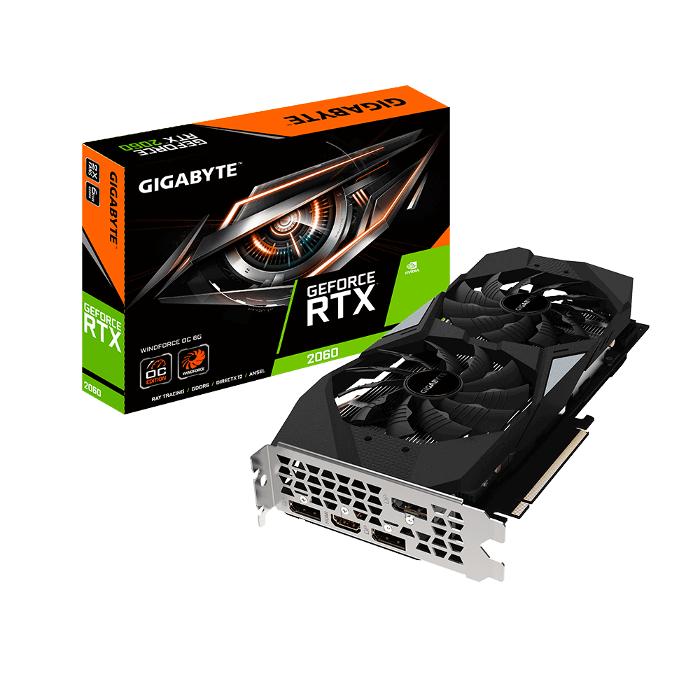 Placa Video Gigabyte GeForce RTX 2060 WINDFORCE OC 6GB GDDR6 192 biti