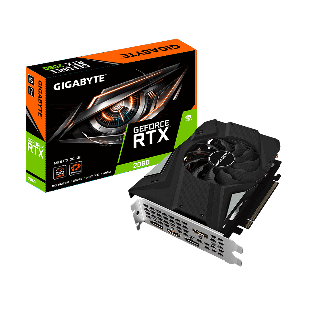 Placa Video Gigabyte GeForce RTX 2060 MINI ITX OC 6GB GDDR6 192 biti