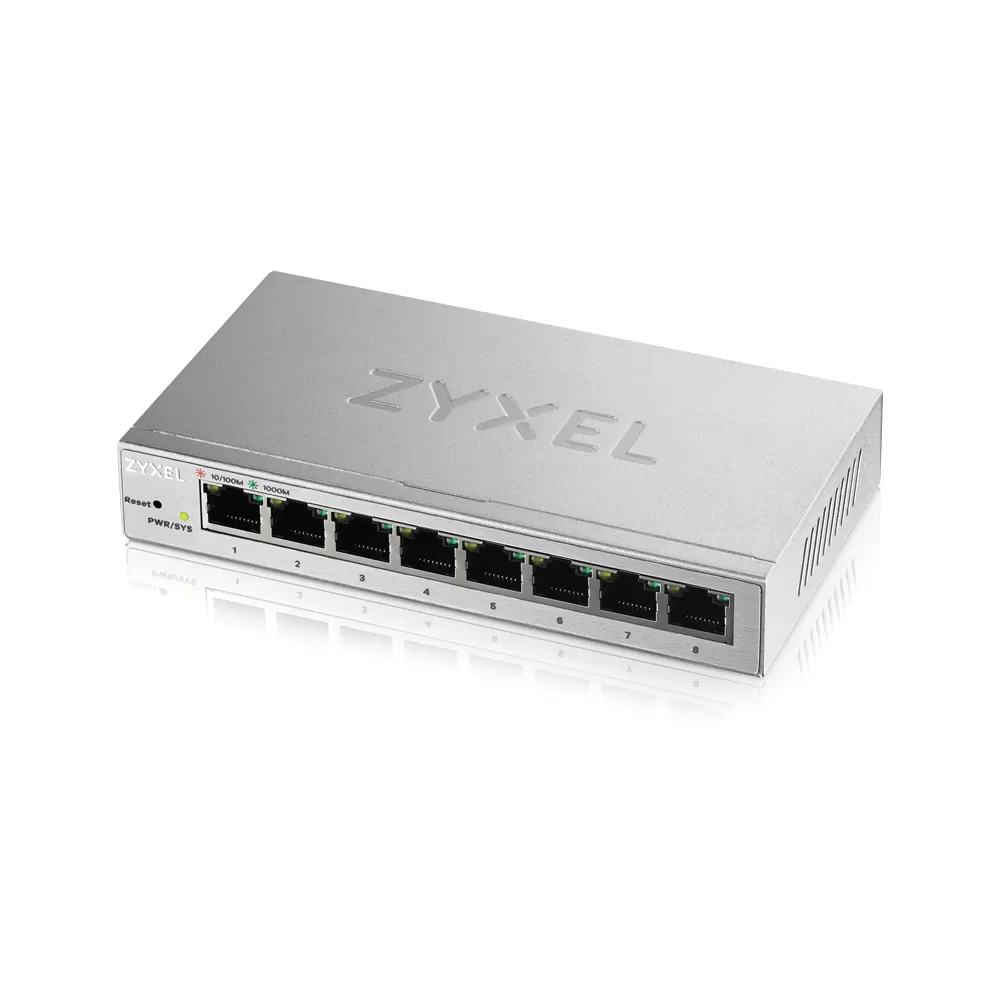 Switch ZyXEL GS1200-8 cu management fara PoE 8x1000Mbps-RJ45