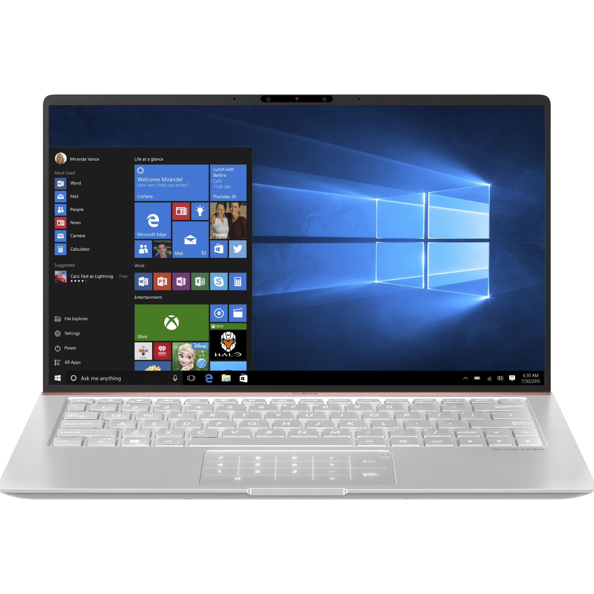 Ultrabook Asus ZenBook UX333FA 13.3 Full HD Intel Core i7-8565U RAM 8GB SSD 256GB Windows 10 Home Argintiu