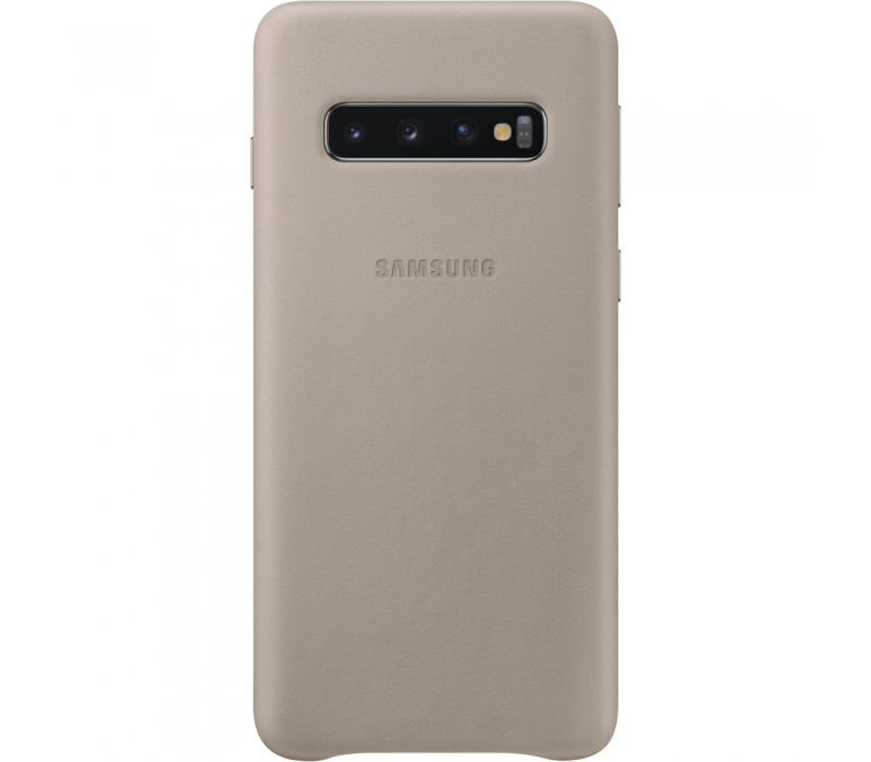 Capac protectie spate Samsung Leather Cover pentru Galaxy S10 (G973F) Grey