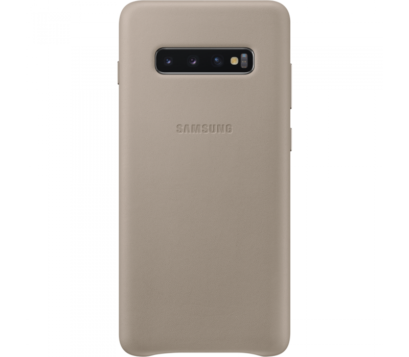 Capac protectie spate Samsung Leather Cover pentru Galaxy S10 Plus (G975F) Grey