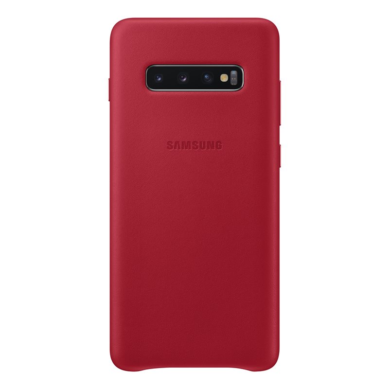 Capac protectie spate Samsung Leather Cover pentru Galaxy S10 Plus (G975F) Red