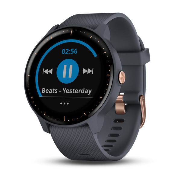 Smartwatch Garmin Vivoactive 3 Music (Granite Blue with Rose Gold Hardware)