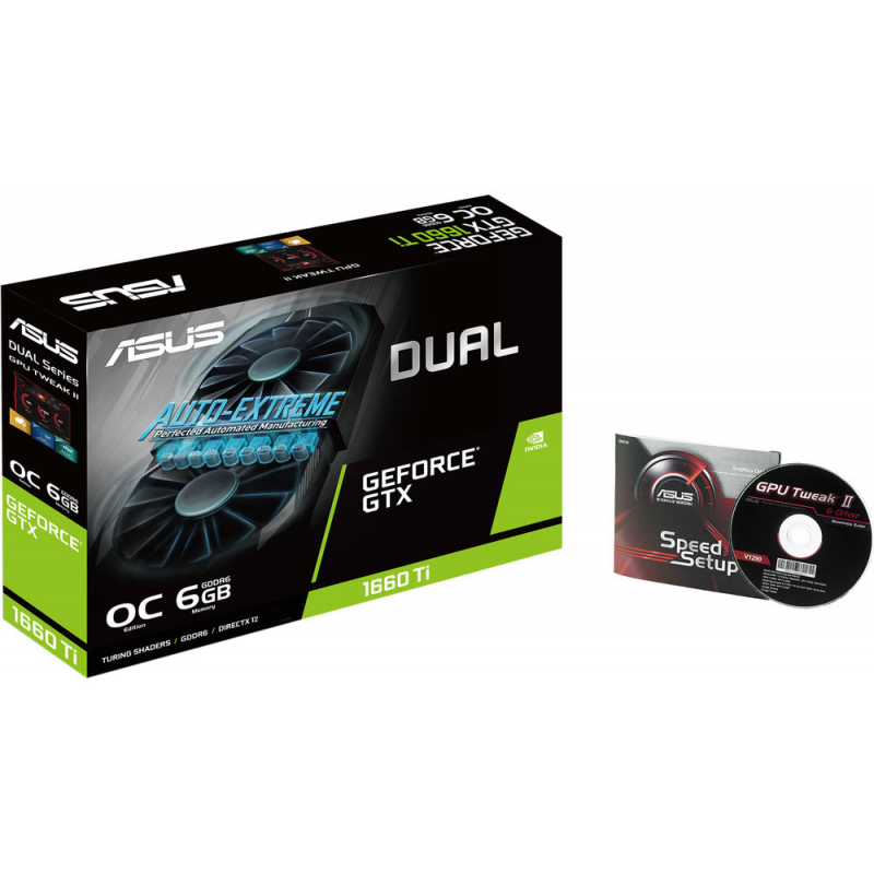 Placa Video ASUS GeForce DUAL GTX 1660 Ti OC 6GB GDDR6 192 biti