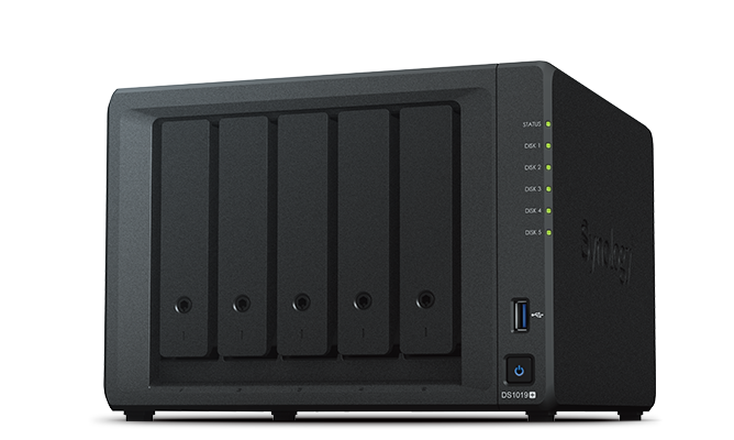 NAS Synology DS1019+ 2xGigabit 5-bay fara HDD-uri