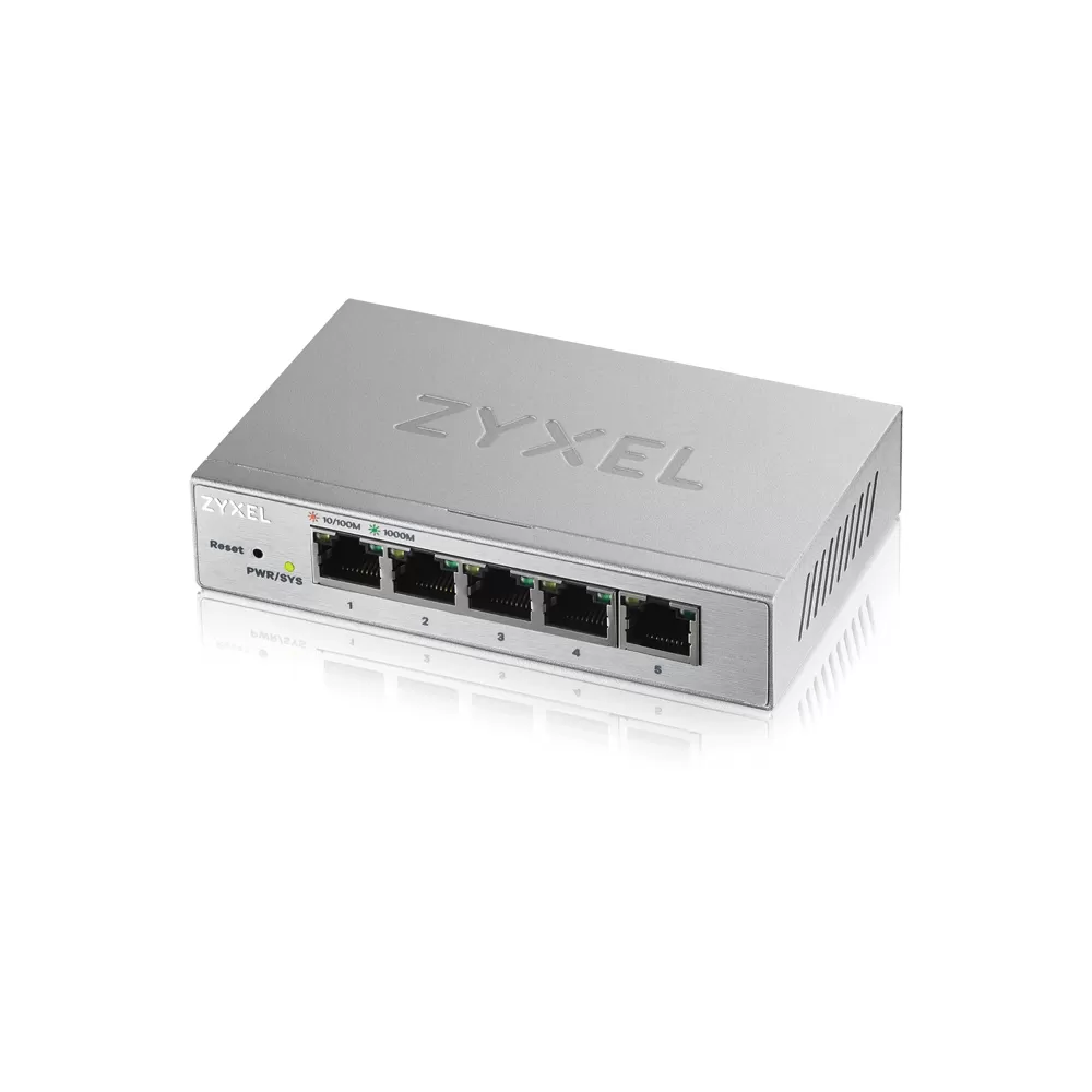 Switch Zyxel GS1200-5  cu management  fara PoE  5x1000Mbps-RJ45