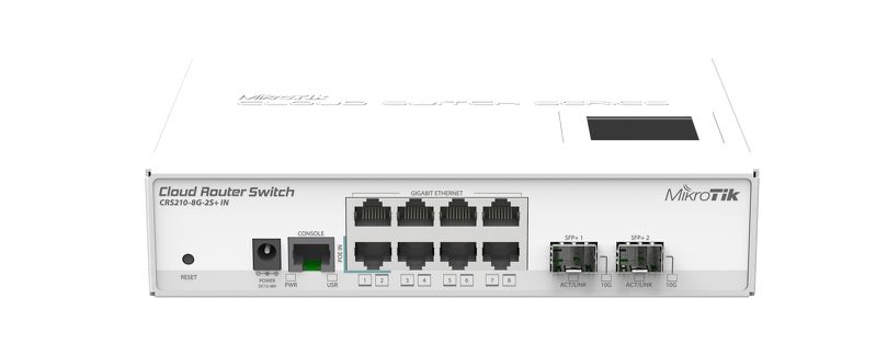 Switch Mikrotik Cloud Router CRS210-8G-2S+IN cu management cu PoE 8x1000Mbps-RJ45 + 2xSFP+