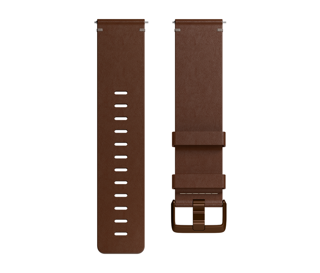 Curea Fitbit pentru Versa Leather Band Large Cognac