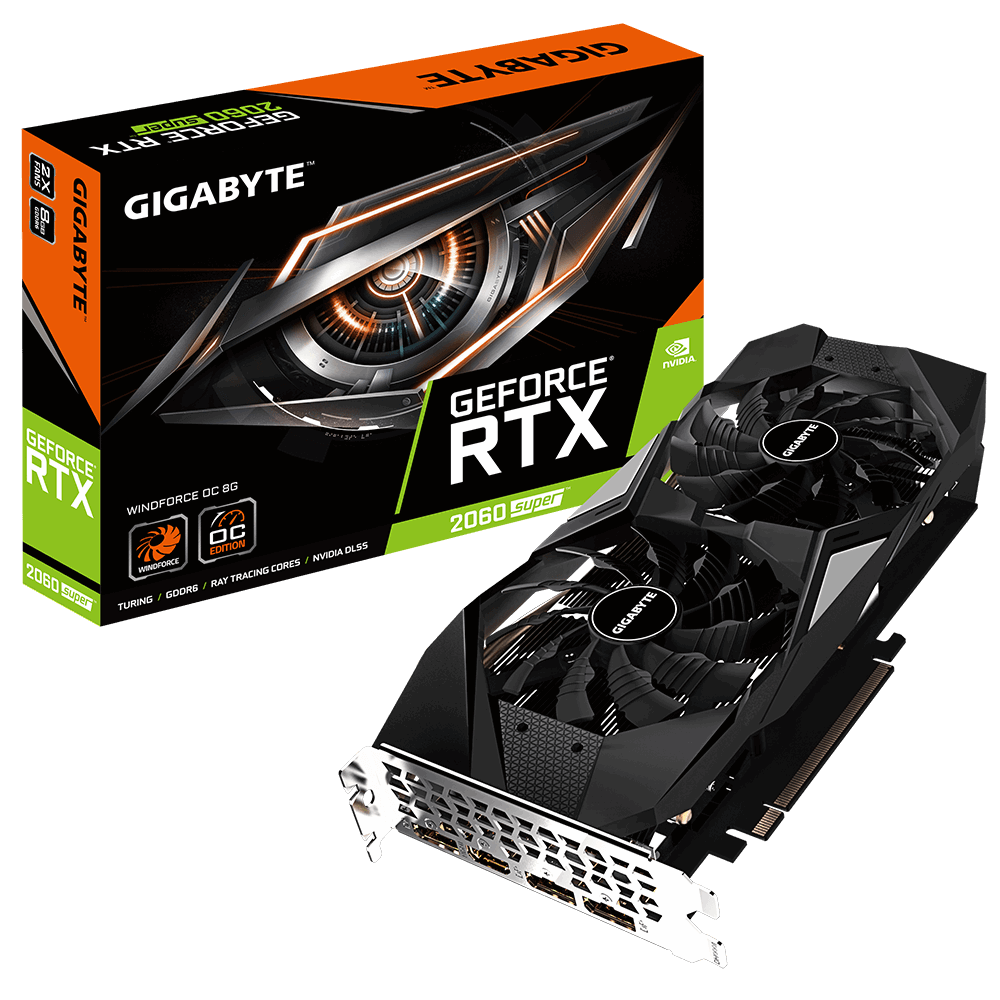 Placa Video Gigabyte GeForce RTX 2060 SUPER WINDFORCE OC 8G 8GB GDDR6 256 biti HDMI 3xDP