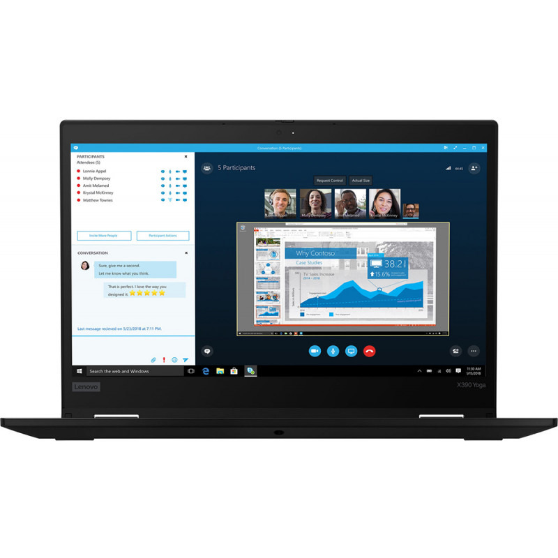 Ultrabook Lenovo ThinkPad X390 Yoga 13.3 Full HD Touch Intel Core i5-8265U RAM 8GB SSD 256GB 4G Windows 10 Pro Negru