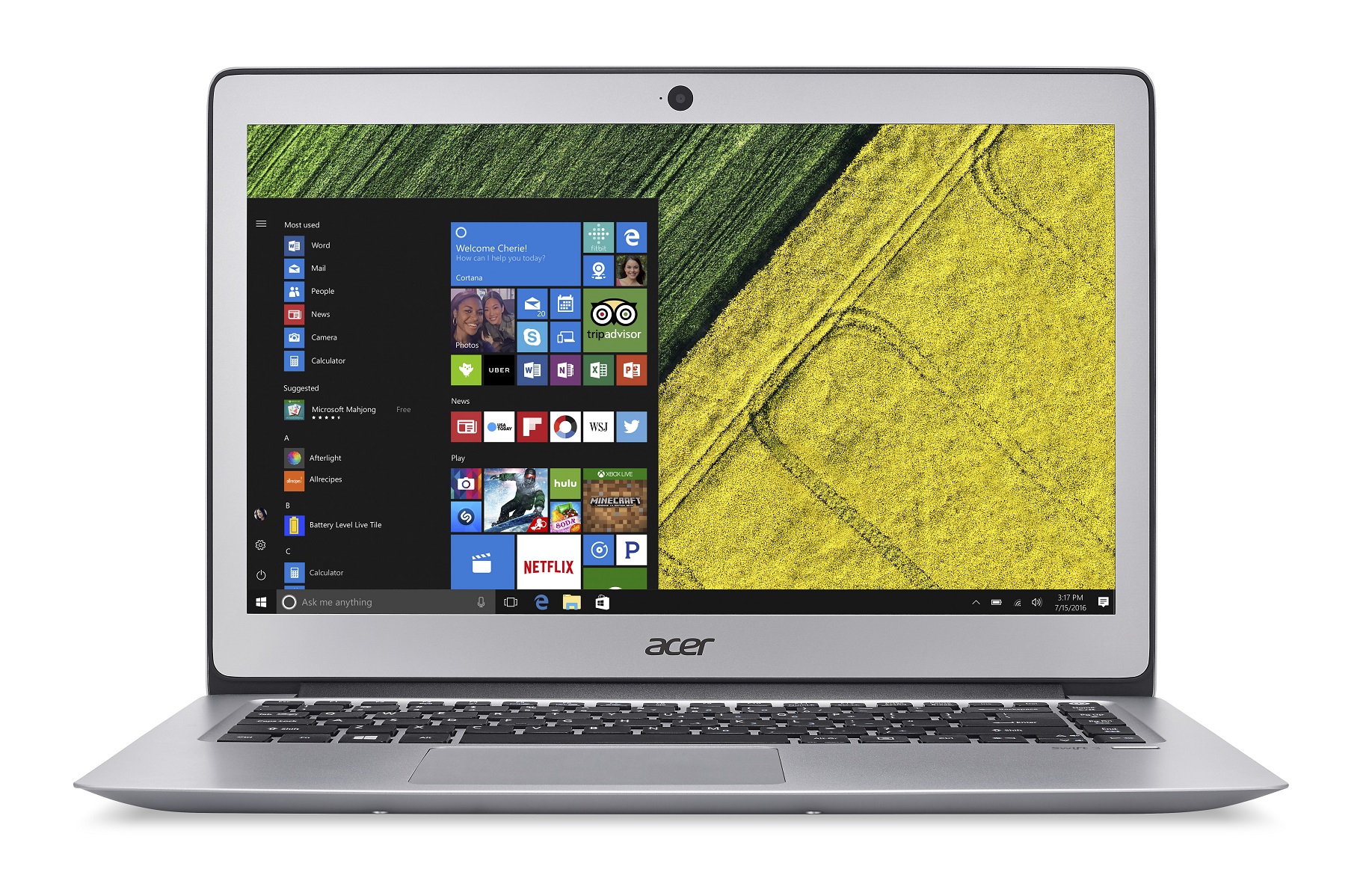 Ultrabook Acer Swift 3 SF314-41 14 Full HD AMD Ryzen 3 3200U RAM 8GB SSD 256GB Linux Argintiu