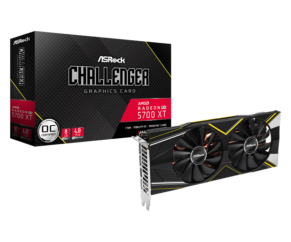 Placa Video ASRock Radeon RX 5700 XT Challenger D 8G OC 8GB GDDR6 256 biti