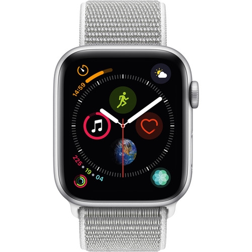 Smartwatch Apple Watch Series 4 GPS + Cellular 40mm 4G Carcasa Silver Aluminium Bratara Seashell Sport Loop