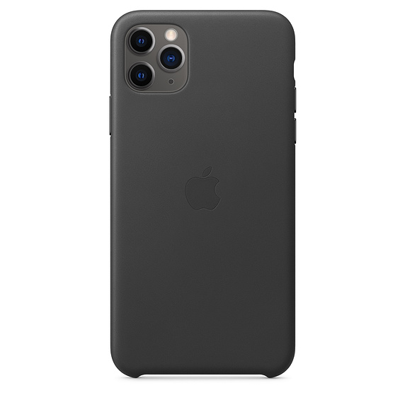 Capac protectie spate Apple Leather Case pentru iPhone 11 Pro Max Black