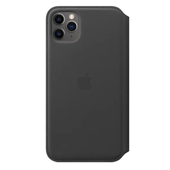 Husa Flip Apple Leather Folio pentru iPhone 11 Pro Max  Black