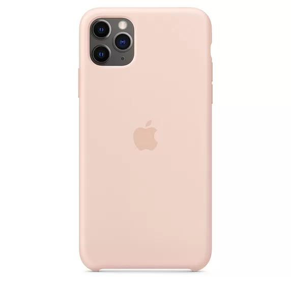 Capac protectie spate Apple Silicone Case pentru iPhone 11 Pro Max Pink Sand