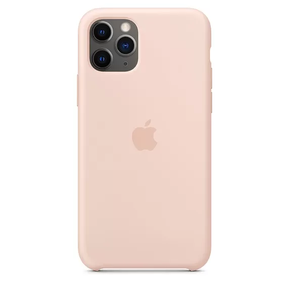 Capac protectie spate Apple Silicone Case pentru iPhone 11 Pro Pink Sand