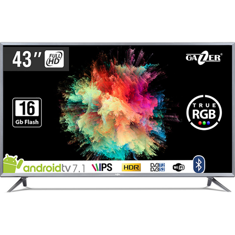 Televizor LED Gazer Smart TV TV43-FS2G 109cm Full HD Negru/Gri