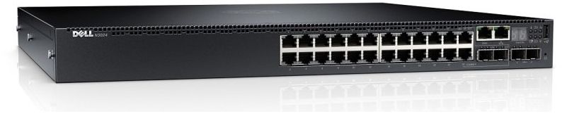 Switch Dell N3024ET-ON cu management fara PoE 24x1000Mbps-RJ45 + 2xCombo GbE + 2xSFP+