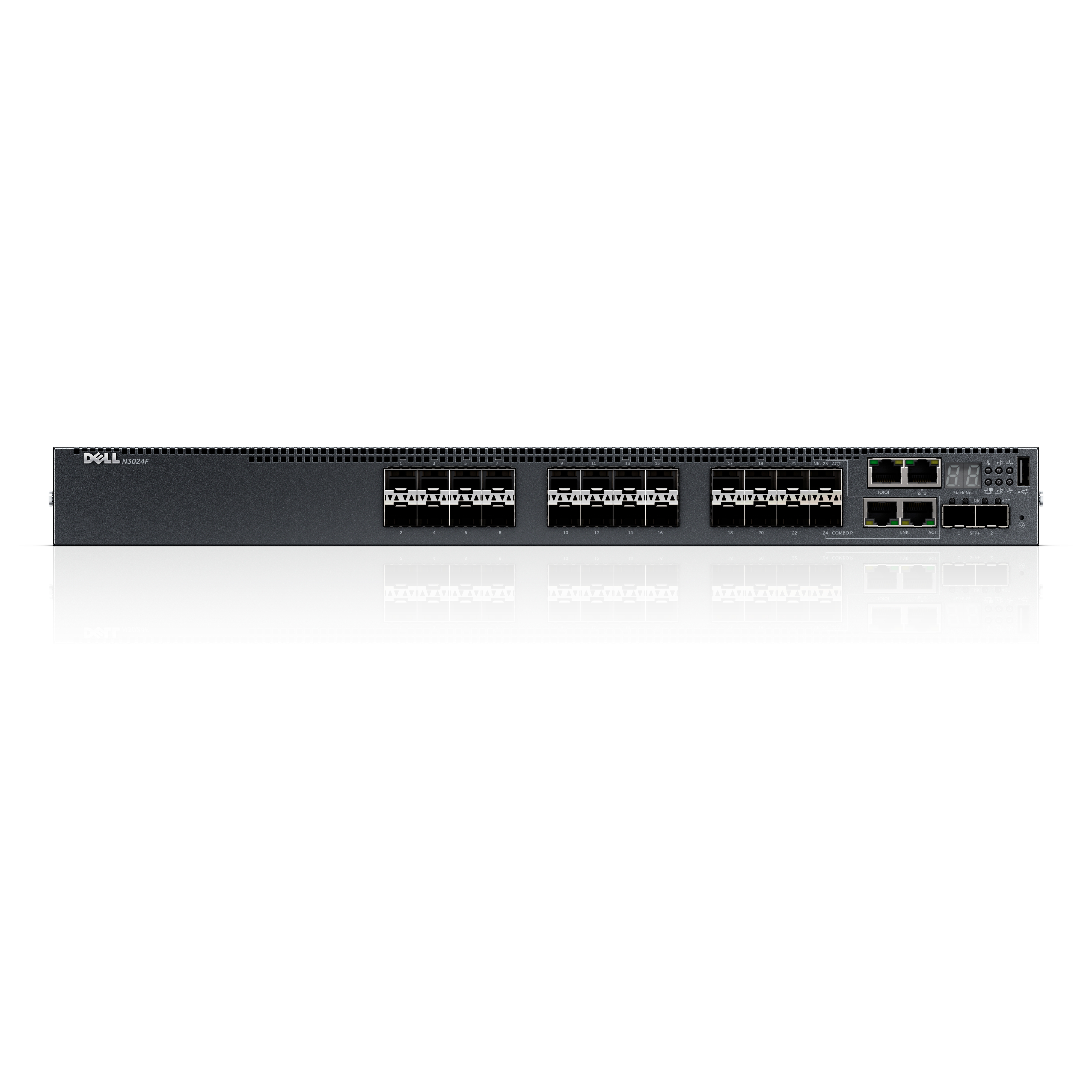 Switch Dell N3024EF-ON cu management fara PoE 2xCombo GbE + 4xSFP + 2xSFP+