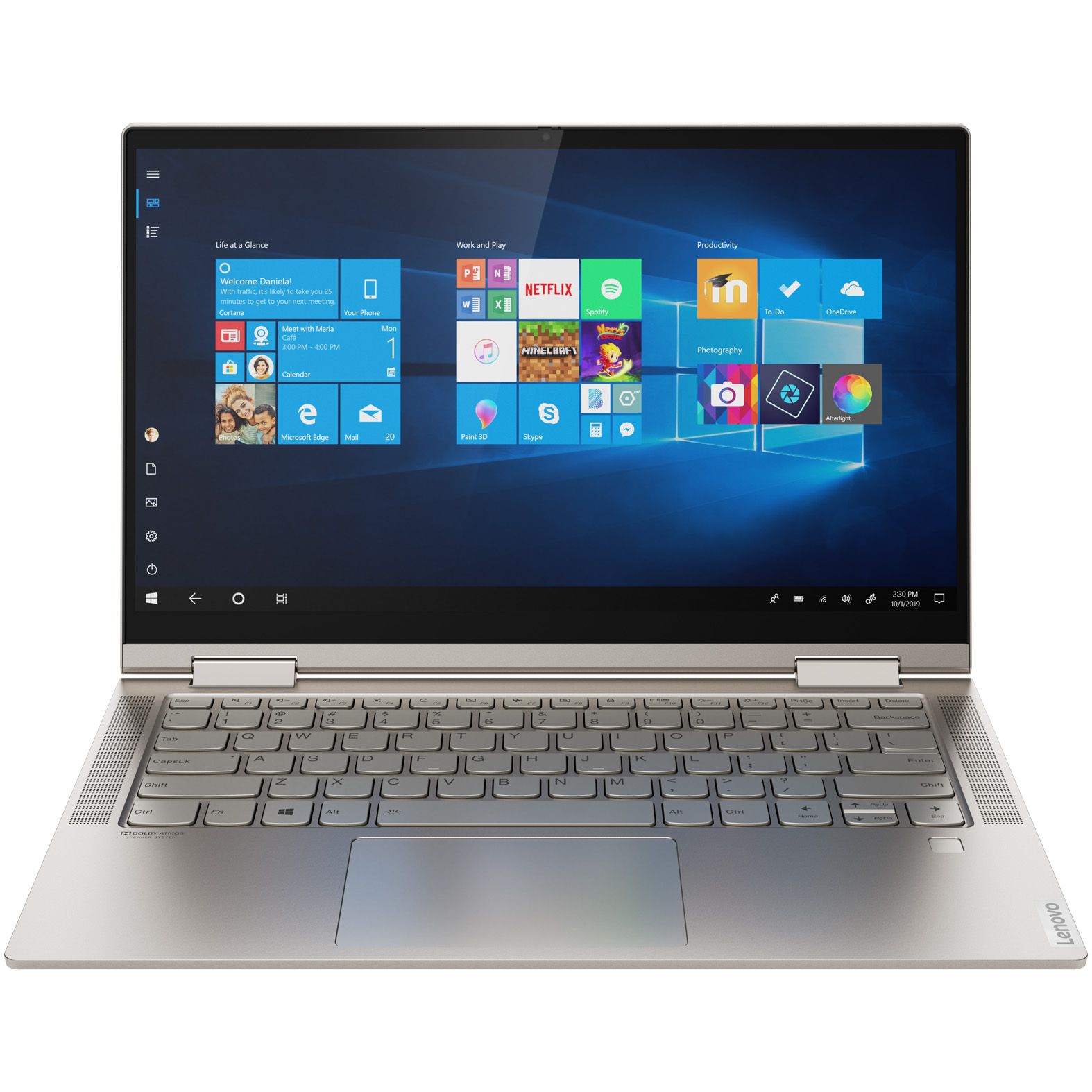 Ultrabook Lenovo Yoga C740 14 Full HD Touch Intel Core i7-10510U RAM 8GB SSD 1TB Windows 10 Home Argintiu