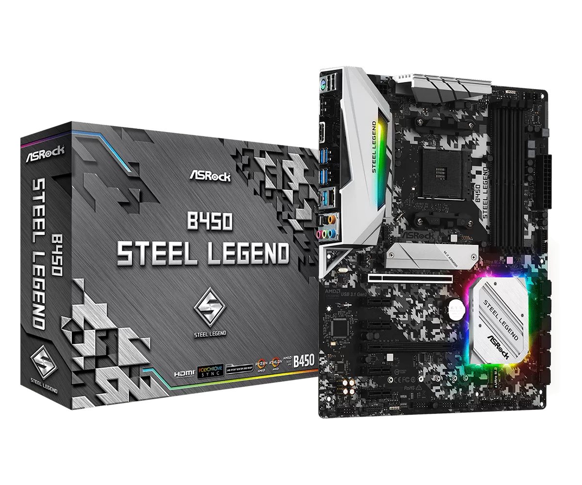 Placa de baza ASRock B450 STEEL LEGEND Socket AM4