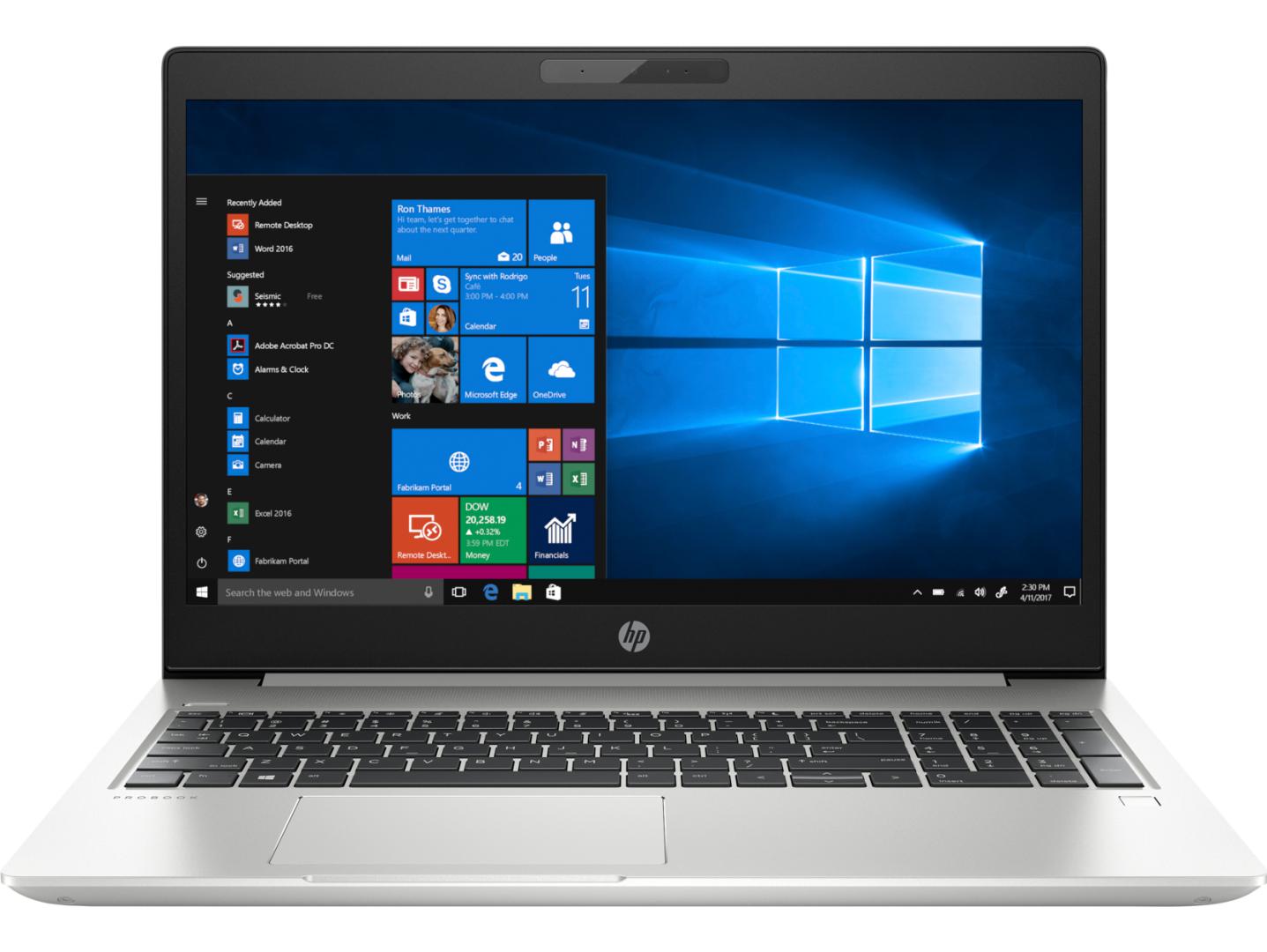 Notebook HP ProBook 450 G6 15.6 Full HD Intel Core i7-8565U MX130-2GB RAM 16GB SSD 512GB Windows 10 Pro Argintiu