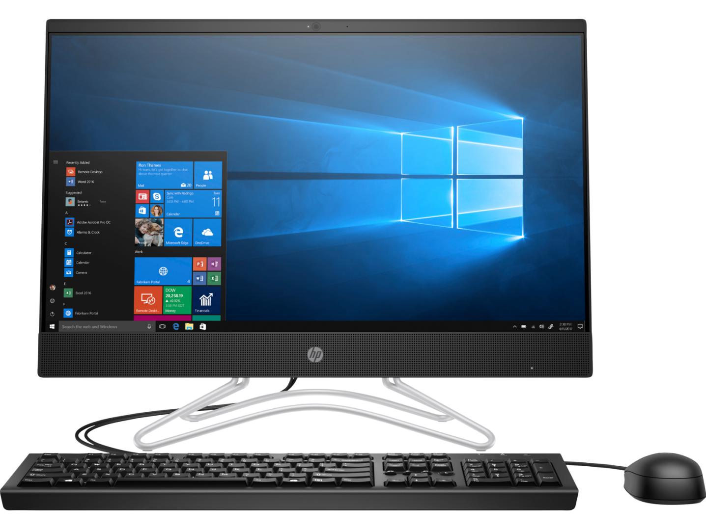 Sistem All-In-One HP 200 G3 21.5 Full HD Intel Core i3-8130U RAM 4GB SSD 128GB FreeDOS Negru