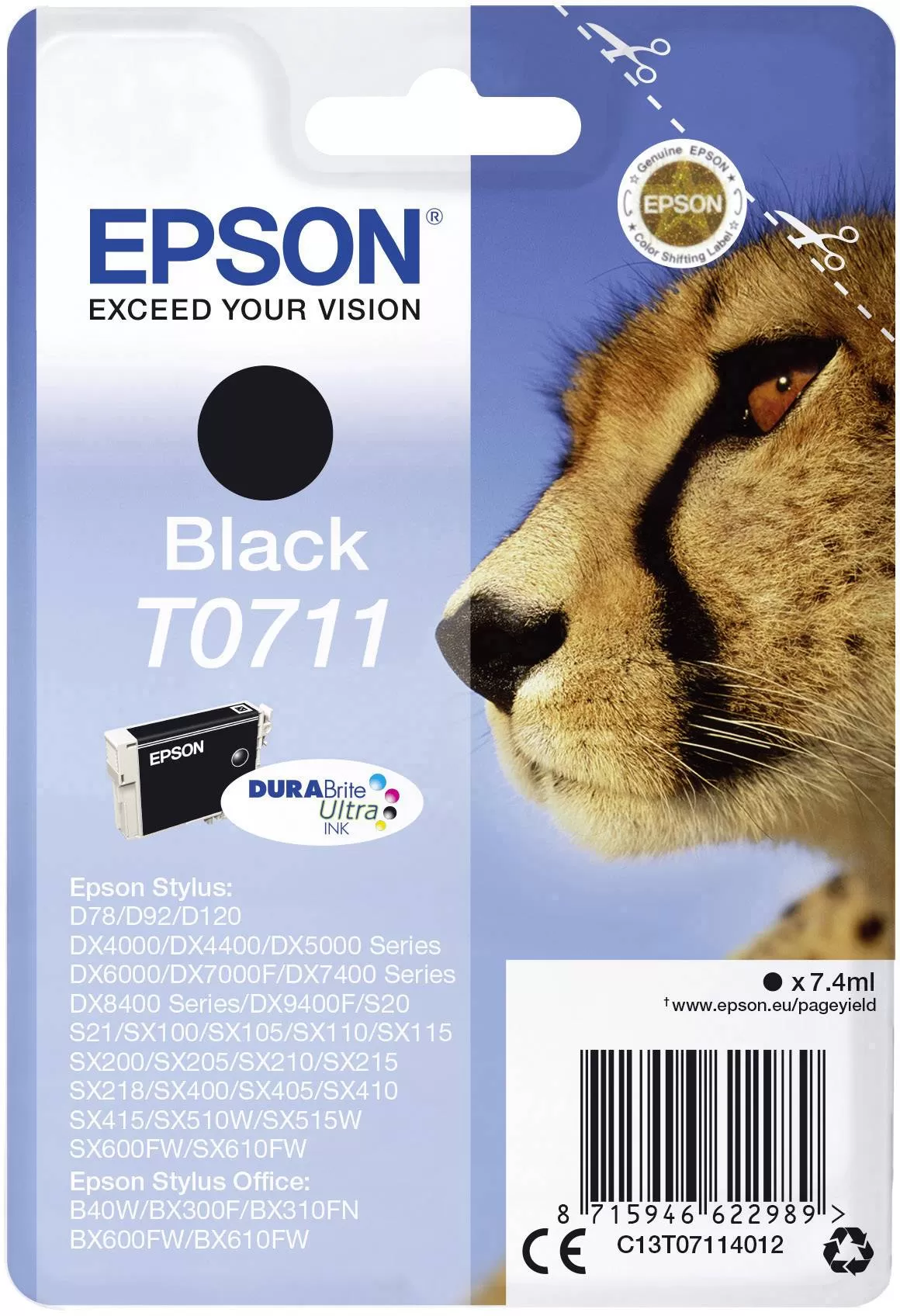 Cartus Inkjet Epson T0711 7.4ml Black