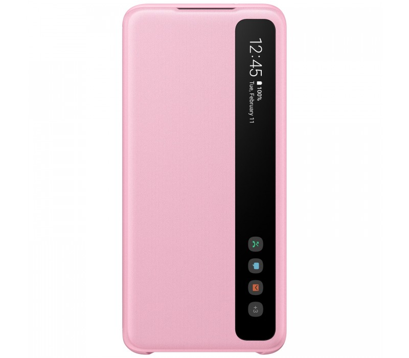 Husa Samsung Flip Clear View Cover pentru Galaxy S20 Pink