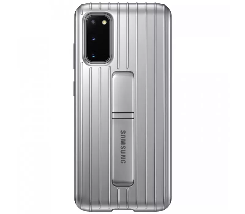 Capac protectie spate Samsung Protective Standing Cover pentru Galaxy S20 Silver