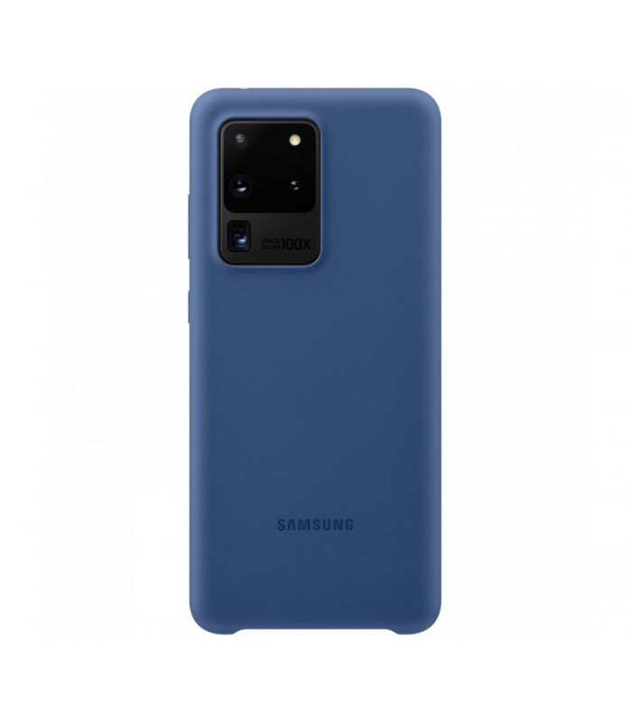 Capac protectie spate Samsung Silicone Cover pentru Galaxy S20 Ultra Navy Blue