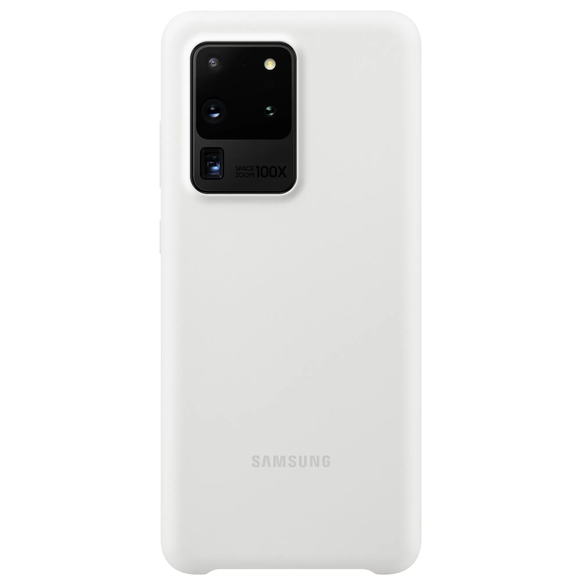 Capac protectie spate Samsung Silicone Cover pentru Galaxy S20 Ultra  White