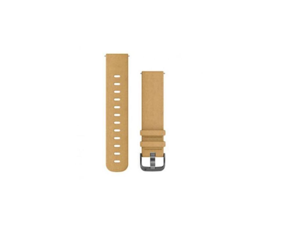 Curea ceas smartwatch Garmin 20mm Leather Tan