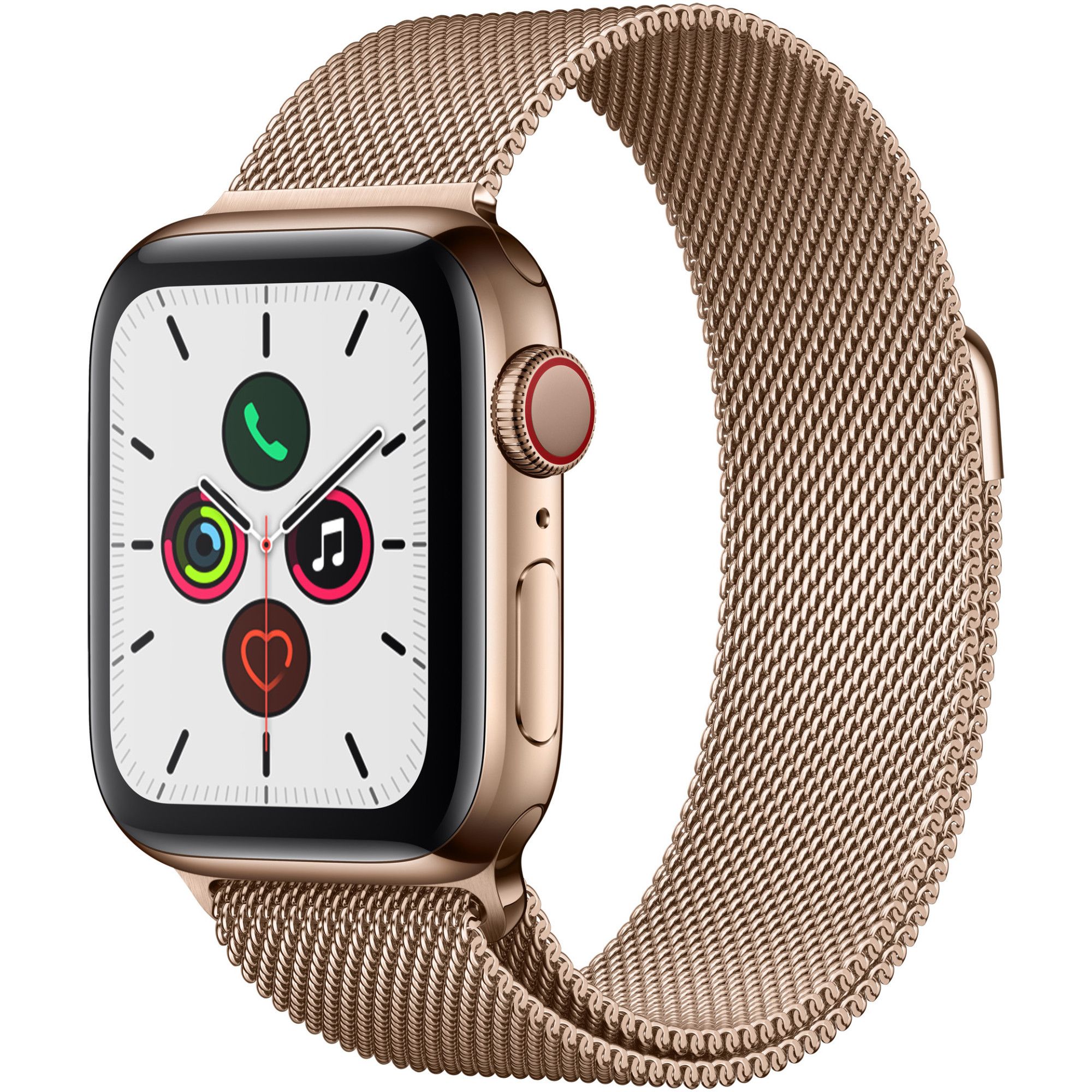 Smartwatch Apple Watch Series 5 GPS + Cellular 40mm 4G Carcasa Gold Stainless Steel Bratara Gold Milanese