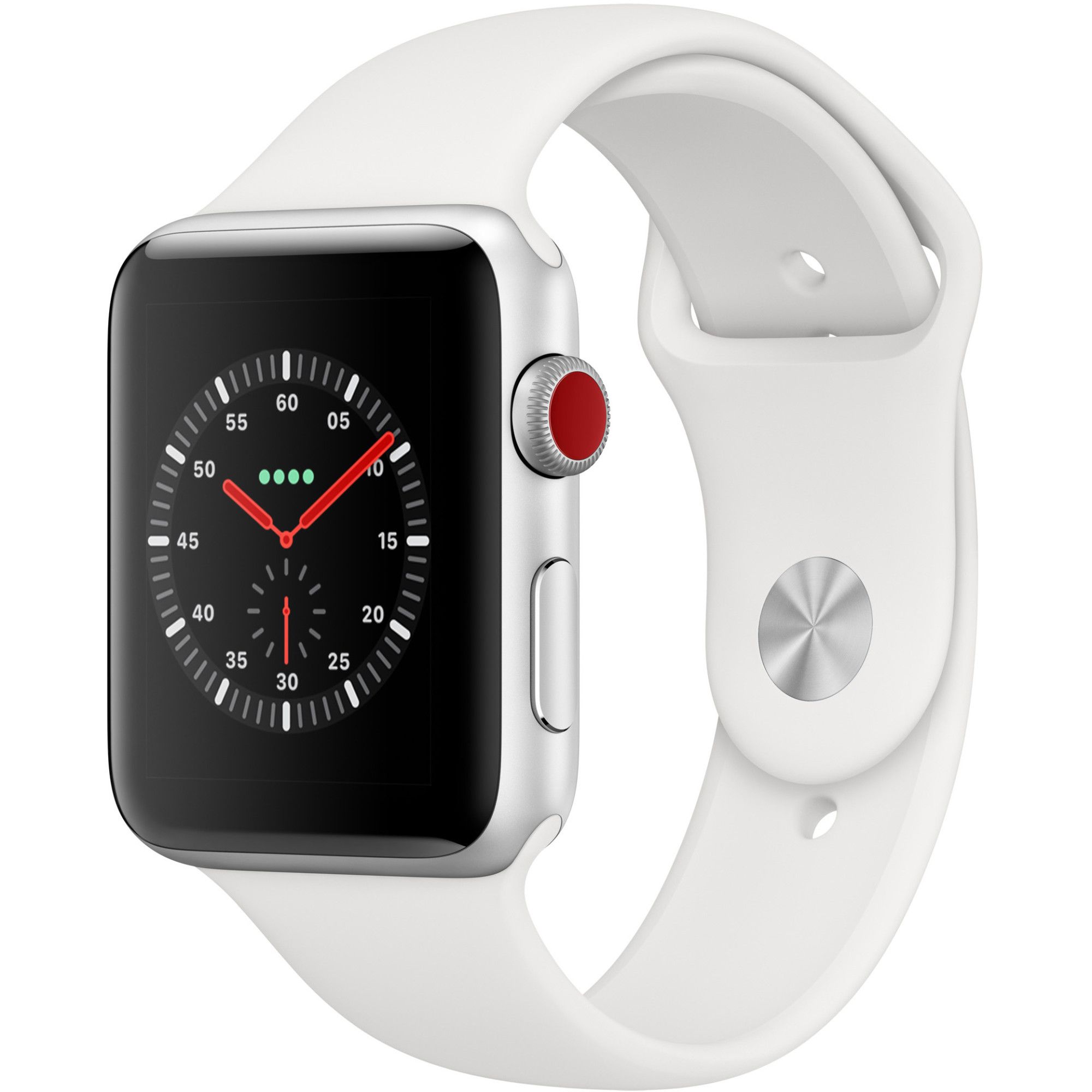 Smartwatch Apple Watch Series 3 GPS + Cellular 42mm Carcasa Silver Aluminium Bratara Sport White
