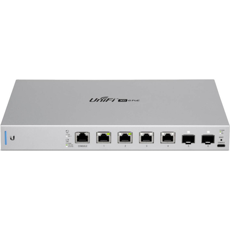 Switch Ubiquiti US-XG-6POE cu management cu PoE 4x1000Mbps RJ45 + 2xSFP+