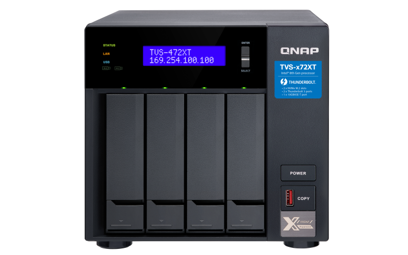 NAS Qnap TVS-472XT-PT-4G 2xGigabit 4-bay 4GB RAM fara HDD-uri