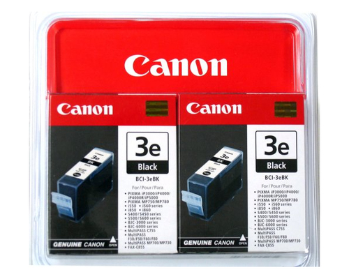 Pachet 2 Cartuse Inkjet Canon BCI-3EBK Black