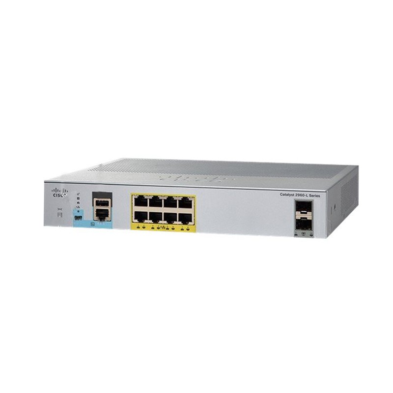 Switch Cisco Catalyst C2960L WS-C2960L-8PS-LL cu management cu PoE 8x1000Mbps RJ45 + 2xSFP