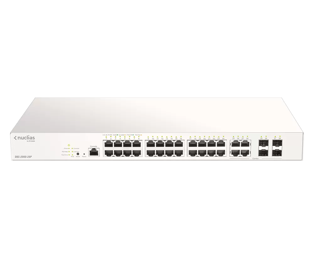 Switch D-Link DBS-2000-28P cu management cu PoE 24x1000Mbps-RJ45 4xSFP