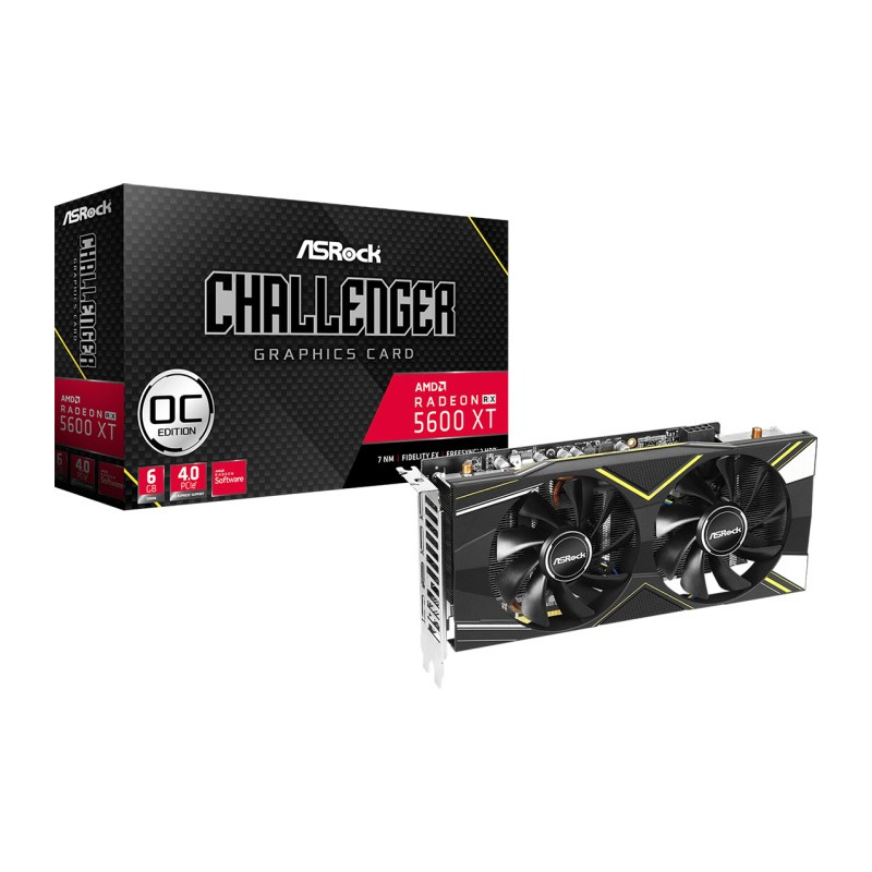 Placa Video Asrock Radeon RX 5600 XT Challenger D OC 6GB GDDR6 192 biti