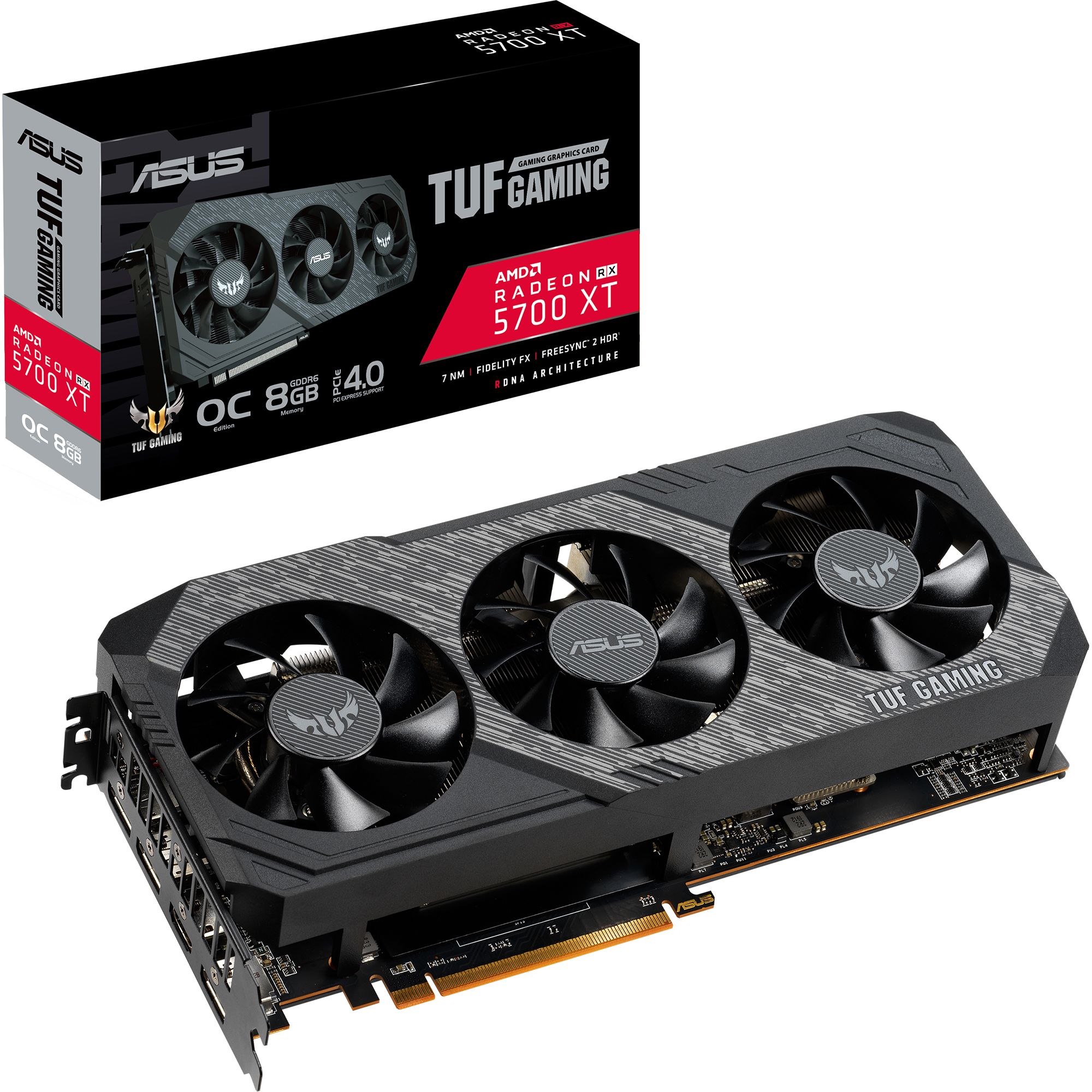 Placa Video ASUS Radeon RX 5700 XT OC TUF Gaming X3 8GB GDDR6 256 biti